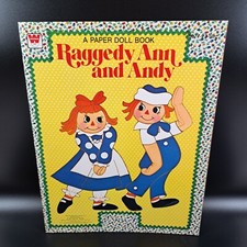 Vintage RAGGEDY ANN and ANDY Paper Doll Book Whitman 1980 Uncut