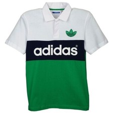 Adidas Originals Colorblock Polo Shirt Fairway/White/Indigo Men's Large BNWT