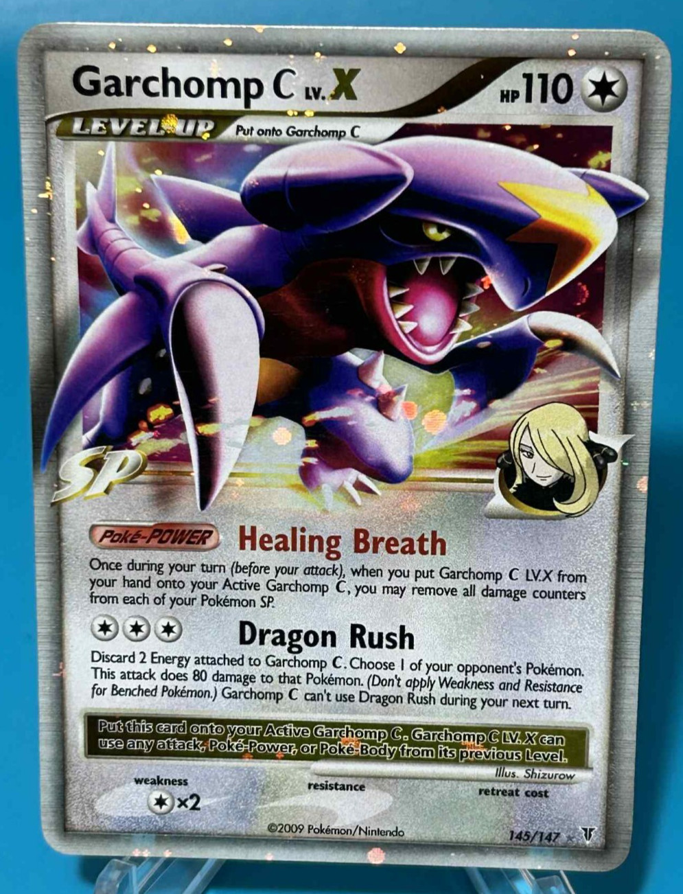 Garchomp C LV X 145/147 (2009) Pokemon TCG Supreme Victors MP/DMG WO1