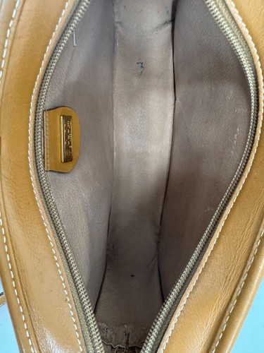 VTG Rare Gucci Brown Canvas Patina Leather Camera Monogram Logo Crossbody Bag - Picture 12 of 24