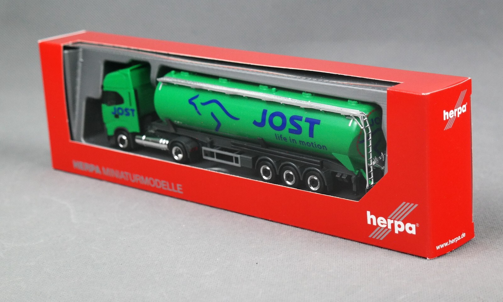 HERPA 315609 H0,187 Iveco S-Way LNG Silo-Sattelzug Jost Group (Luxemburg) NEU
