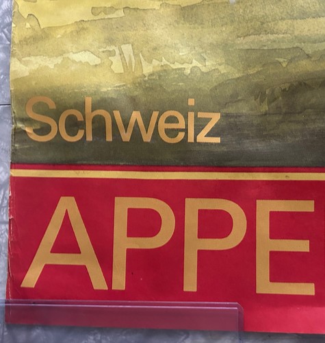 VINTAGE SWITZERLAND APPENZELLER BAHN RAILWAY TRAIN TRAVEL POSTER 27 X 40 EMI - Picture 3 of 7