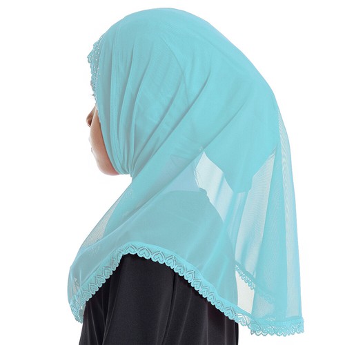 Instant Girls Kids Hijab One Piece Amira Turban Shawls Headwrap Islamic Scarves - Picture 8 of 68