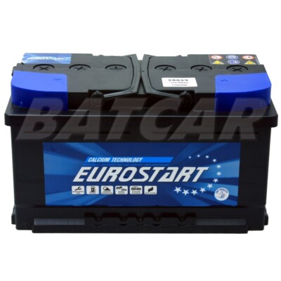 Autobatterie - Starterbatterie EUROSTART 12V 80Ah 710A/EN TOP QUALITÄT