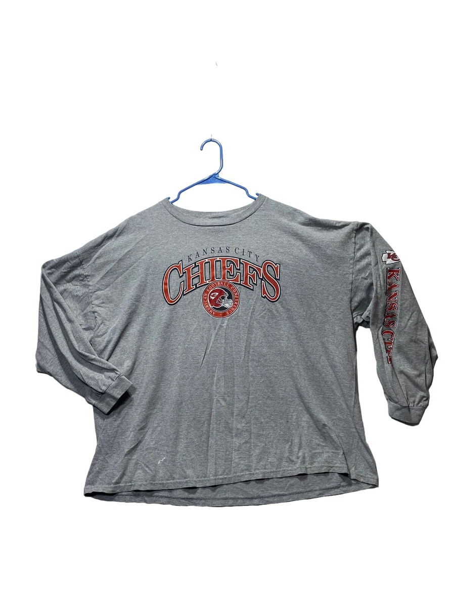 Vintage NFL Kansas City Chiefs gray Long Sleeve Graphic T shirt