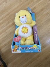 2002 Vintage Care Bears Funshine Bear 13  Plush with Sealed VHS in Box