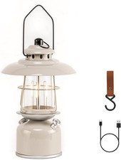 Metal Retro Classic LED Camping Lantern, 6500mAh Battery, Dimmable
