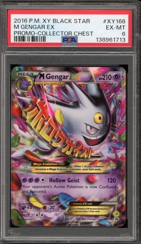 Pokemon M Gengar EX Collector Chest Black Star Holo Promo XY166 PSA 6