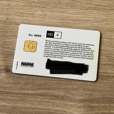 HD+ Karte HD03 Nagra Kudelski gebraucht ohne Abo unaufgeladen Smartcard Receiver