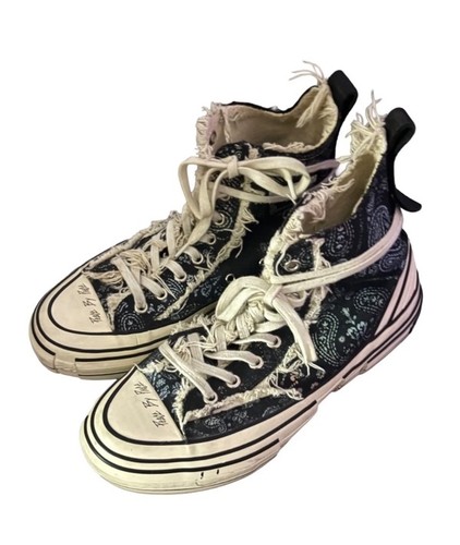 xVESSEL G.O.P. Highs Paisley Deconstructed Sneakers Designer Streetwear Size 7