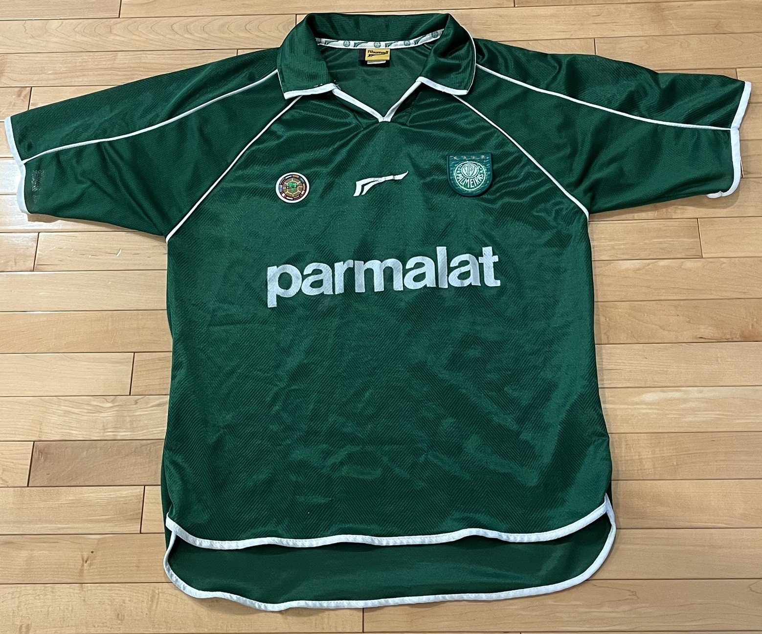 ๐ง๐ท Vintage Palmeiras Soccer Jersey - Parmalat 9 Size Large - Brazil Football
