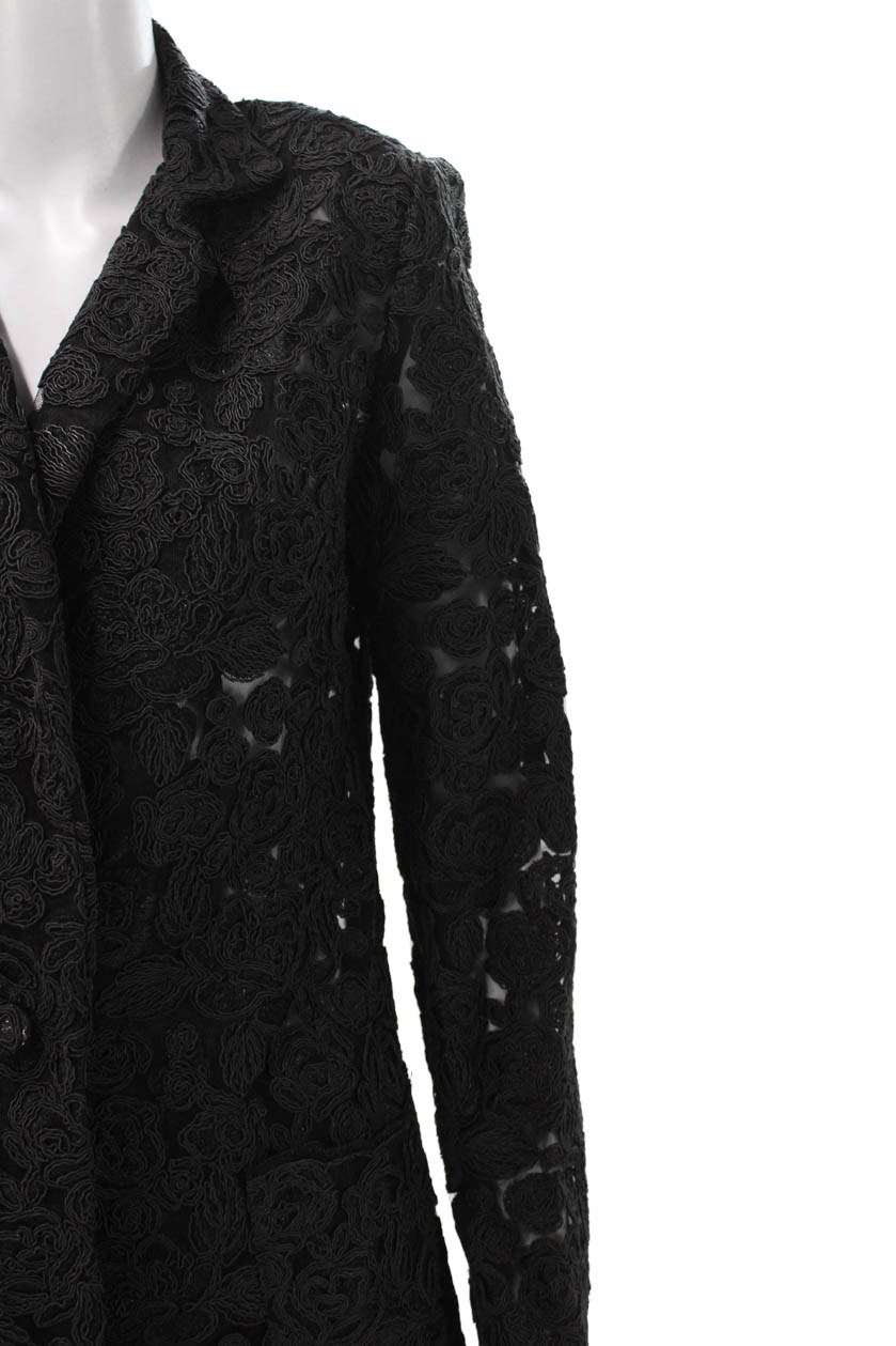 Nonchalant Label Womens Basic Jacket Black Floral… - image 2
