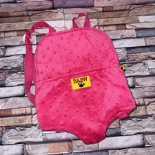 Build A Bear Plush Animal Pink Carrier Backpack Soft Adjustable Straps