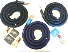 1/0 Gauge Big 3 Upgrade Electrical Wiring Kit Oversized Blue Black Sky High