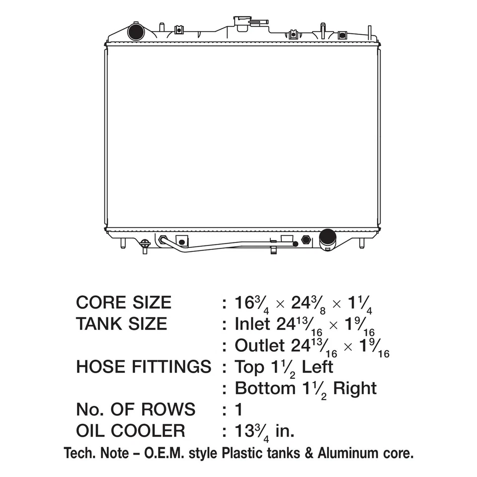 For Isuzu Rodeo 1998-2004 CSF 2932 Engine Coolant Radiator Foto 2 de 2