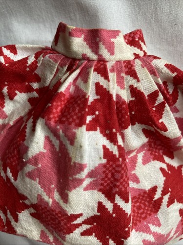 VTG 1960s Barbie Clone Doll Red White Cotton Skirt Premier Shillman Ideal - Imagen 2 de 3
