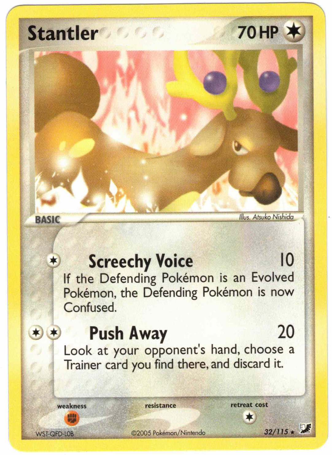 Stantler 32/115 EX Unseen Forces Regular Rare Pokemon Card