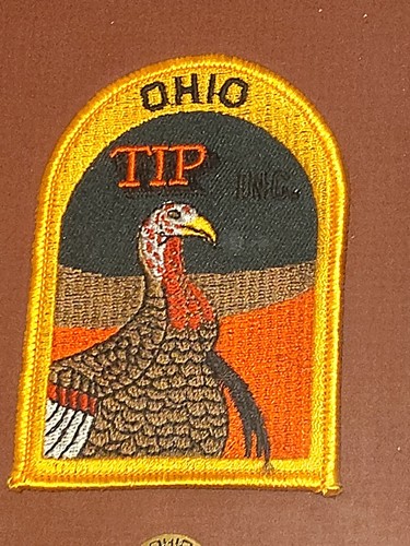Vintage Ohio TIP Inc Turn In A Poacher Patch & Pin Wild Turkey Framed 9x7 - Picture 6 of 14