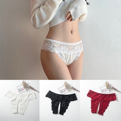 Elegant and Sexy Sheer Lace G String Panties with Embroidery for Women T Pants