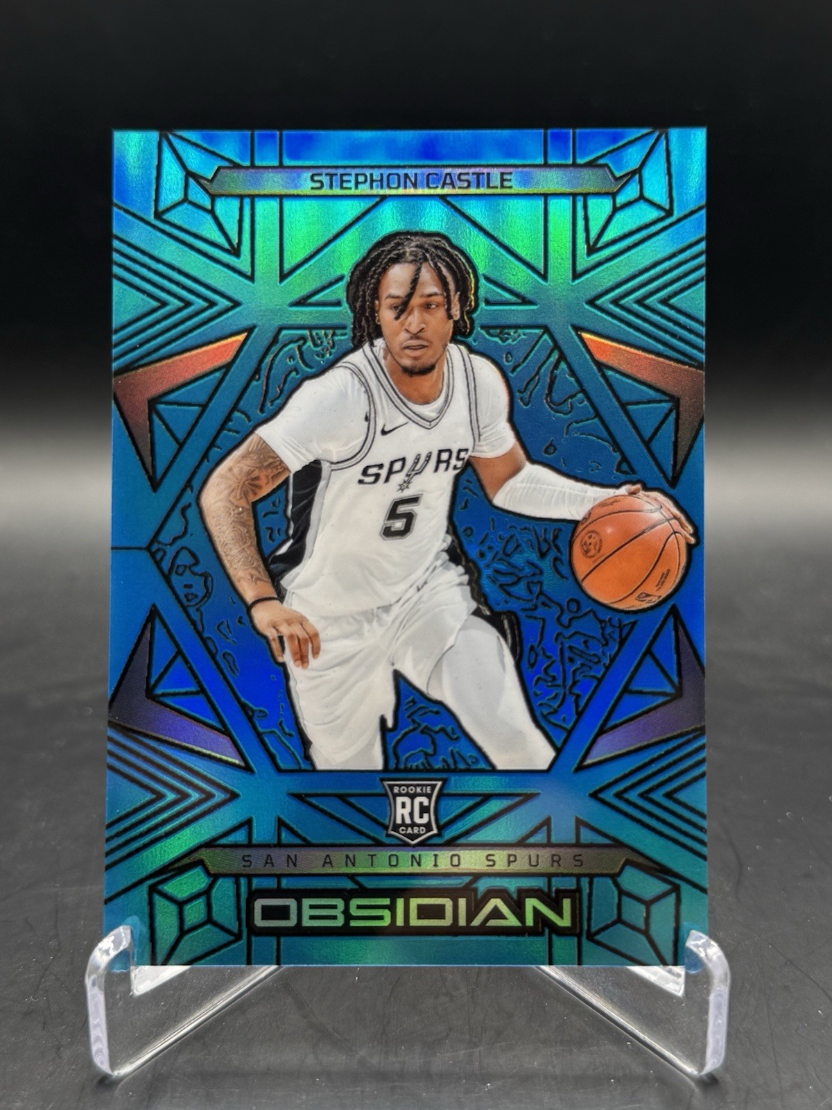 2024 Panini Obsidian /30 Electric Etch Blue Flood STEPHON CASTLE RC Rookie SK2