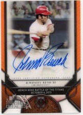Johnny Bench 2017 Topps Tribute Walk-Off Orange Autograph Card #WOA-JB 24/25