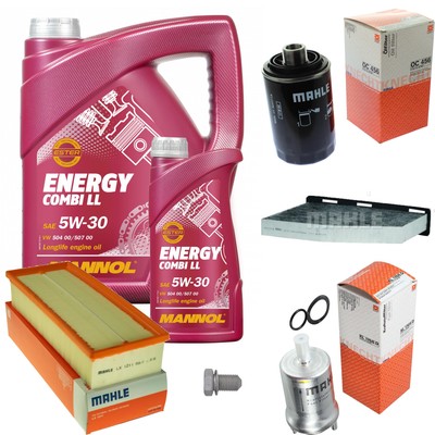 MAHLE Inspektionspaket 6L MANNOL 5W-30 Energy Combi LL für Audi A3 Sportback