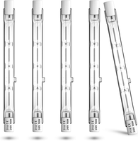 R7S Halogen Leuchtmittel, 118Mm 100W Dimmbare GlüHbirne, 2800K Warmweiß 5 Pack F