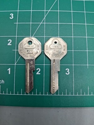 (2) GM Chevy Corvette Camaro Chevelle Original Briggs & Stratton Key Blanks 1967