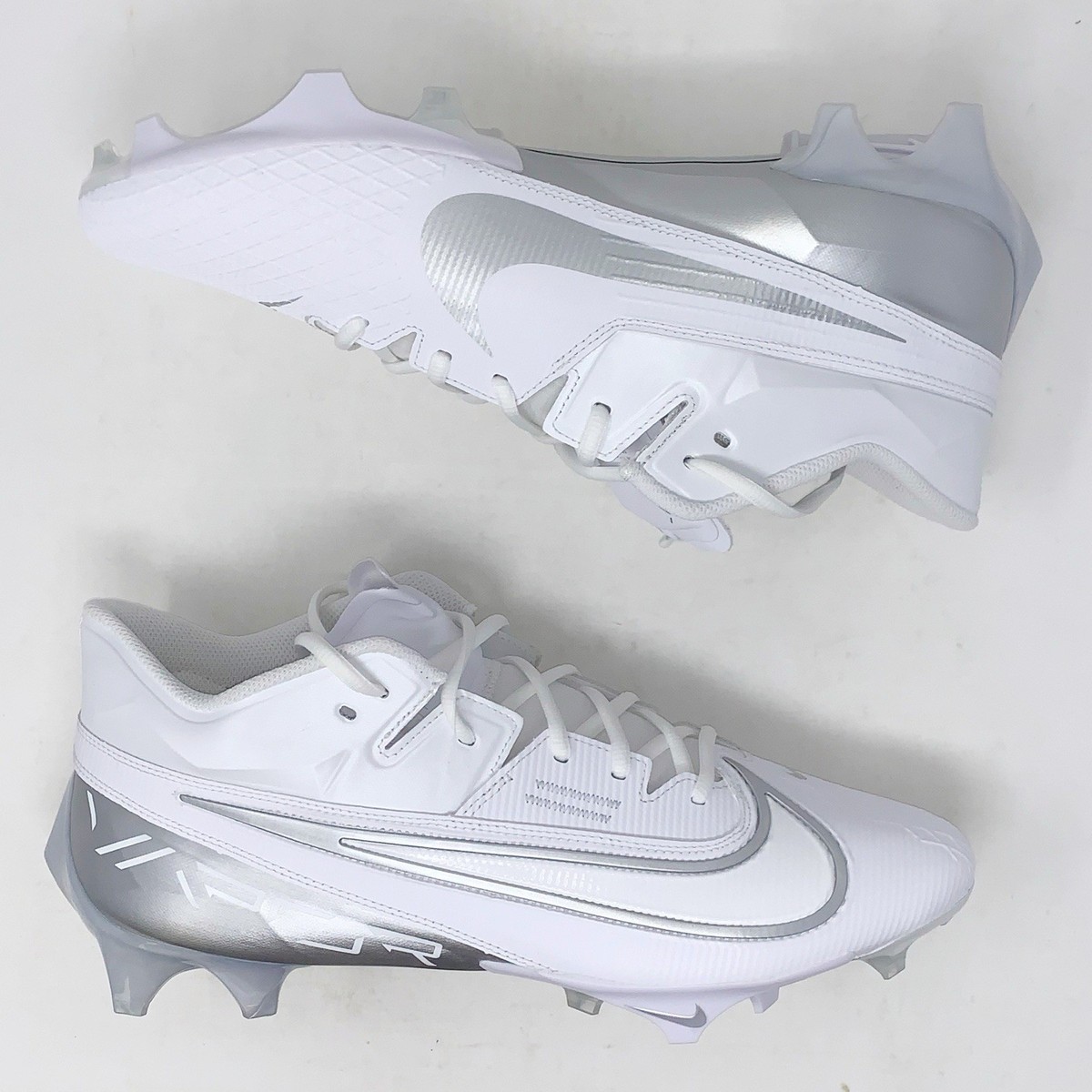 Nike Vapor Edge Elite 360 2 Silver White Football Cleats Nike Vapor Edge Elite 360 2 Silver White Football Cleats