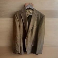 Hart Schaffner Marx Sport Coat Blazer 46R Brown Birdseye Wool USA Dillard  s
