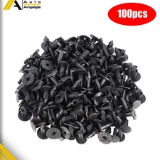 8mm Car Hole Nylon Plastic Rivets Fastener Fender Bumper Push Pin Clips 100 Pcs