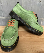 Dr Martens Lowell Awake Hair -On Leather Moc Toe Shoes Size 8 Uk
