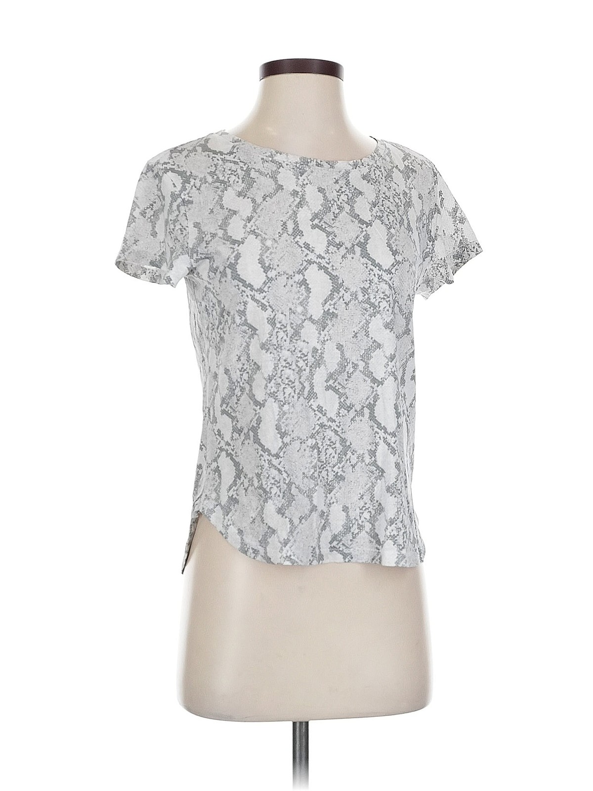 H&M Women Silver Short Sleeve T-Shirt XS