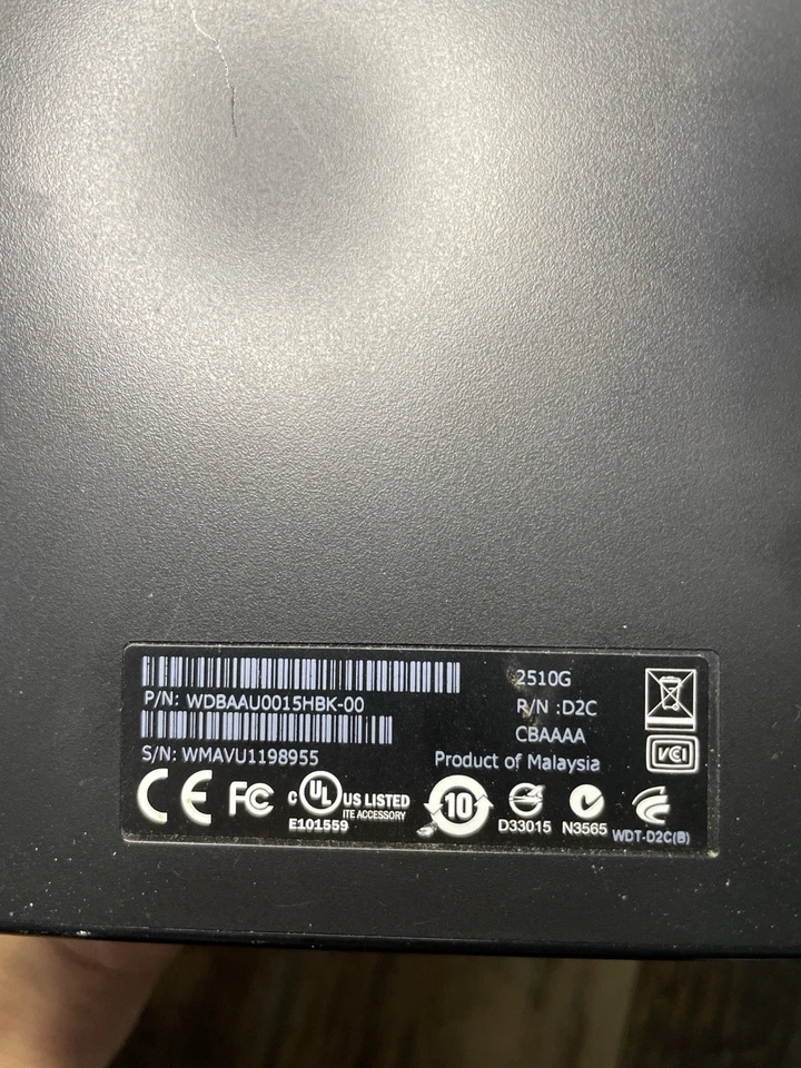 WD Elements Desktop 1.5TB External Hard Drive WDBAAU0015HBK w/ Power & USB - Image 3 of 4