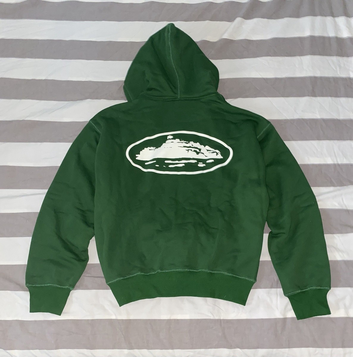 Corteiz Green Island Puff Print Zip Hoodie Size L Brand New Corteiz Green Island Puff Print Zip Hoodie Size L Brand New