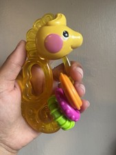 RARE Fisher Price Ocean Wonders Seahorse Baby Infant Toy Rattle 2005 Mattel Sea