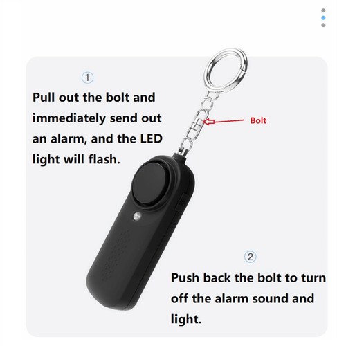 130dB Volume Personal Alarm Anti-Harassment Alarm Device For Personal Defense - Picture 7 of 10