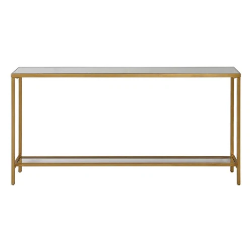 Uttermost 24685 Hayley 60 X 10 inch Antiqued Gold Console Table - Picture 1 of 2