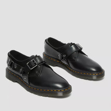 Dr Martens Henree Mens Shoes Black Polished Smooth Leather Buckle Derby US 6