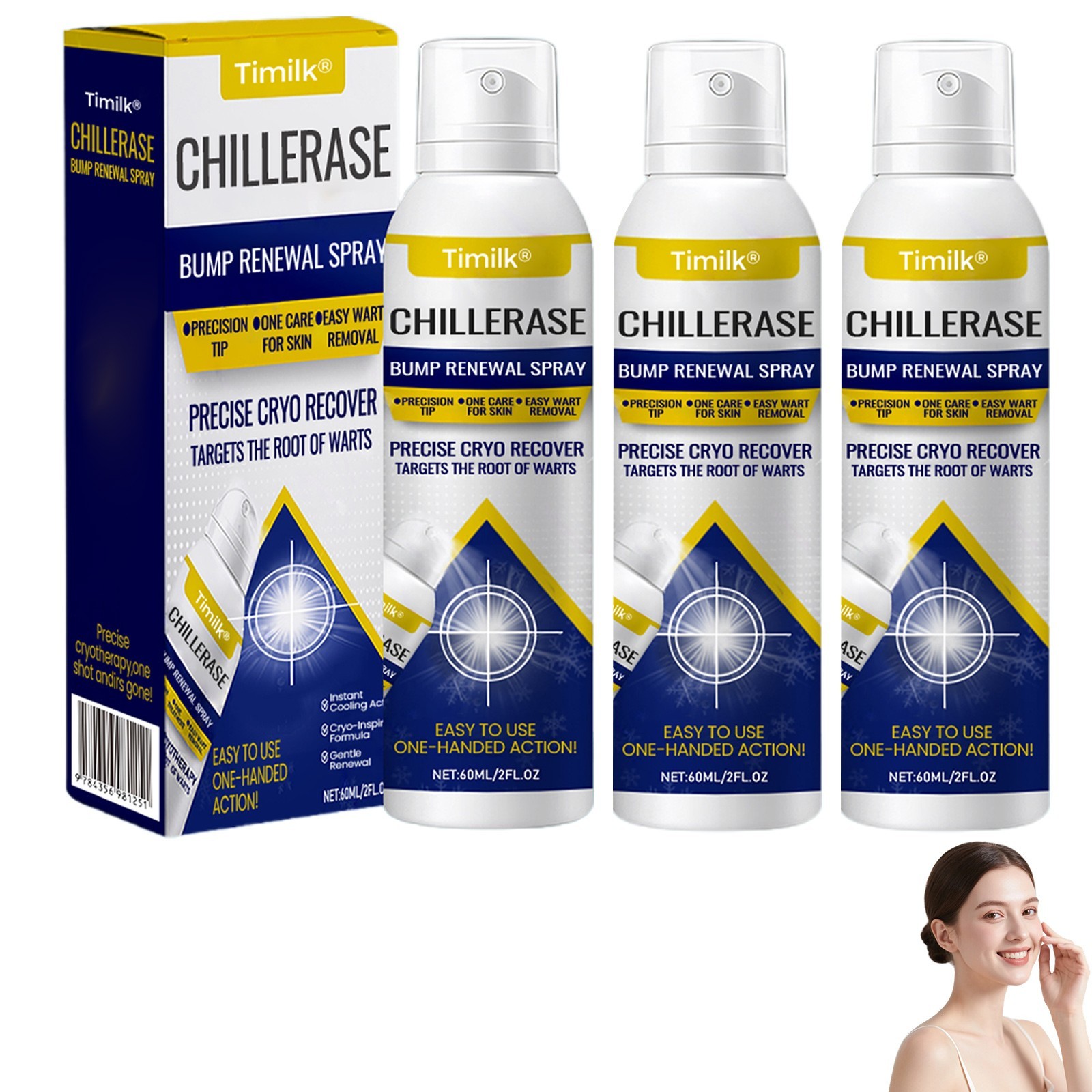 Timilk ChillErase Bump Renewal Spray, Advanced Salicylic Acid Body Spray 2%
