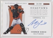 2018 Panini National Treasures Hometown Heroes 24/99 Chance Sisco Auto v9t