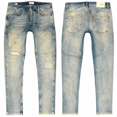 PEPE JEANS EDDY HERREN JEANS W30 L30   BLUE WASHED REGULAR FIT DENIM HOSE