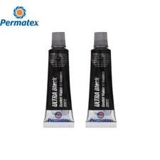 Pack of 2 Permatex 22072 Ultra Black RTV Silicone Gasket Maker (0.5oz each) NEW
