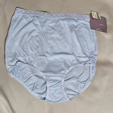 MYONNE Panties size 7 Blue lace band Cotton granny briefs Elastic Waist And Leg