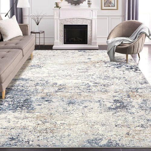 Area Rug Living Room Rugs - 6x9 Abstract Large Soft Indoor Washable Rug Neutr... - Picture 2 of 9