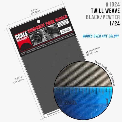 SCALA MOTORSPORT FIBRA DI CARBONIO WaterSlide decalcomania 1/12 1/24 1/64 per Hot - Foto 7 di 27