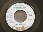 The Beatles Got To Get You Into My Life Capitol Mono/Stereo Promo 45 RPM 7" 1976