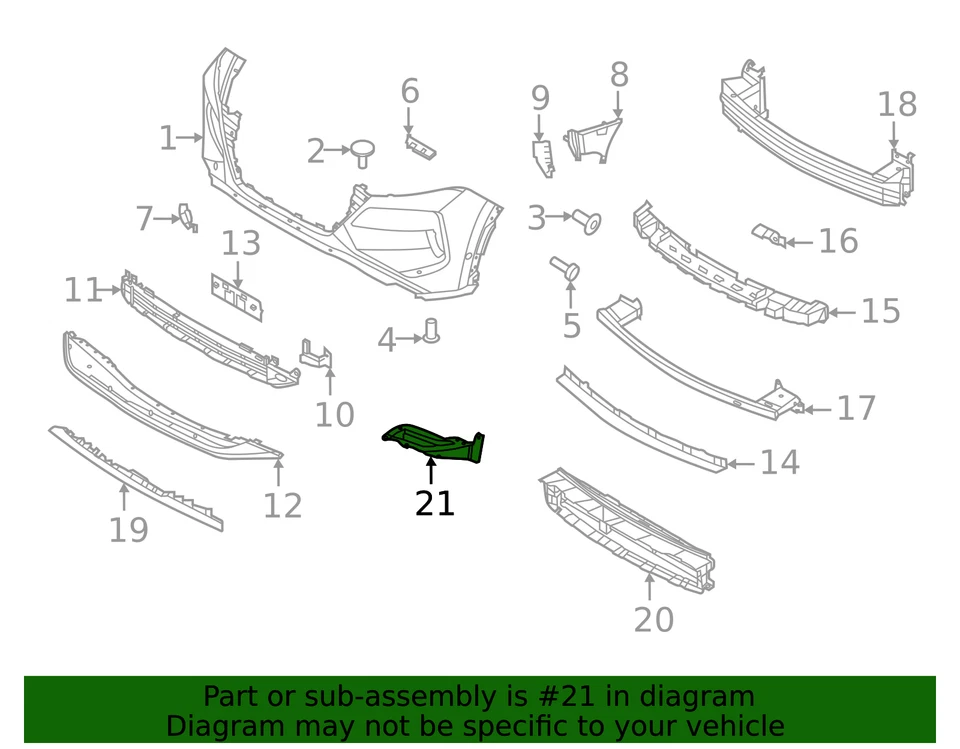 Genuine Nissan Spoiler 63844-6RR0A - Image 2 of 2