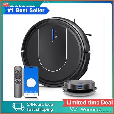 Robot Vacuum Cleaner 5000Pa Suction 3-in-1 Mop Auto-Charging WiFi Alexa Li-Ion