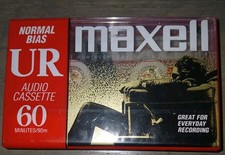 Maxell UR60 Audio Cassette Tapes - 60 Minute, Normal Bias New Sealed